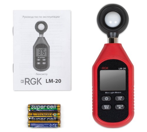 Комплект Люксметра RGK LM-20 и термогигрометра AMO H605