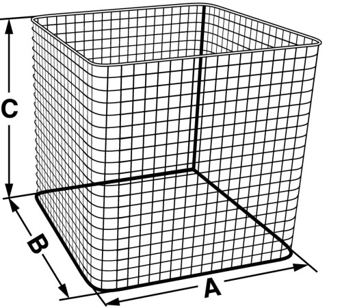 Корзина Bochem проволочная, размеры 100x100x100 мм, нержавеющая сталь