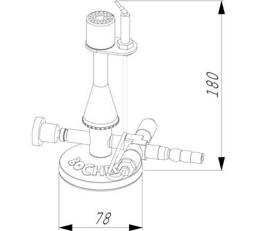 Горелка Bochem безопасная с игольчатым клапаном, природный газ