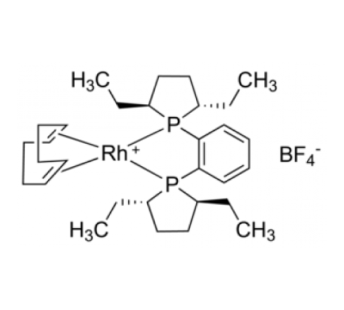 1,2-бис((2S,5S)-2,5-диэтилфосфоlano)бензол(циклооктадиен)родия(I) тетрафторборат, 97%, Acros Organics, 100мг