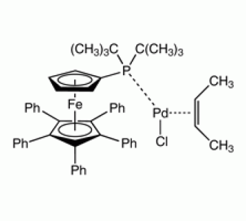 Хлор (кротил) [1,2,3,4,5-ПЕНТАФЕНИЛ-1 '- (ди-трет-бутилфосфино) ферроцен] палладий (II), Alfa Aesar, 1г