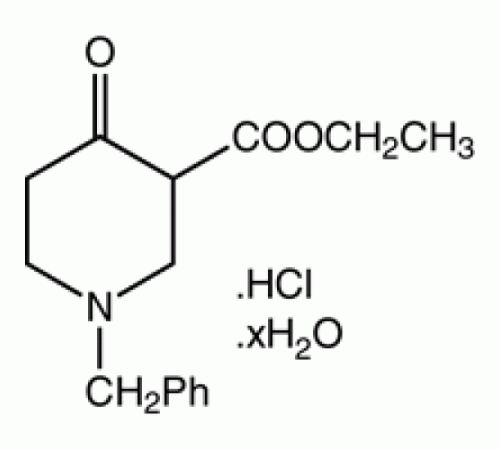 1-Бензил-3-этоксикарбонил-4-пиперидон гидрохлорид гидрат, 97%, около 10% воды, Alfa Aesar, 50 г