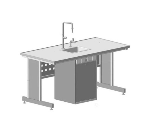 Стол ученический с сервисной стойкой, с электрикой 1500х750х760, МКГ СМ