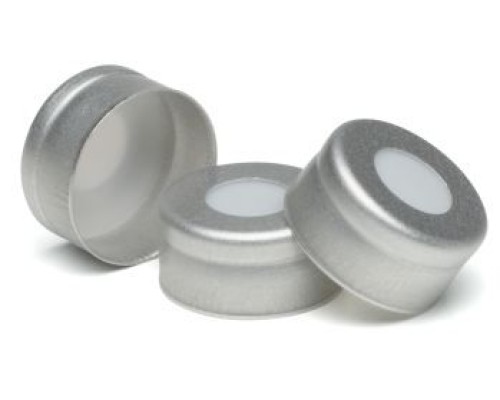 Крышки обжимные алюм. с септами PTFE диск в алюминиевом обжимном уплотнении, 100шт, 5182-0871, Agilent